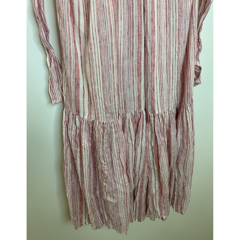 Free People Audrey Stripe Halter Maxi Dress Pink White Open Back Boho Womens XS - Picture 10 of 16